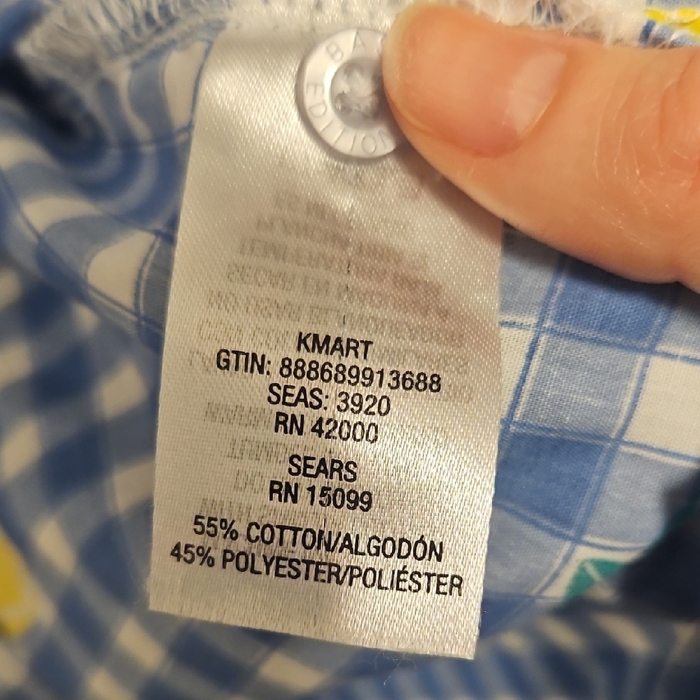 Vintage Cottagecore Cotton Blend Gingham Print Women's top - Picture 3 of 3
